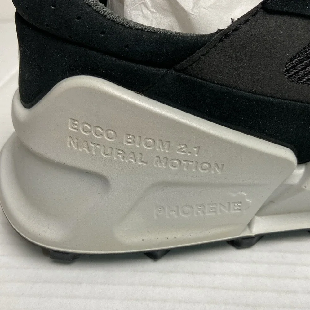 NIB ECCO Biom 2.1 X Mountain Men's Nubuck Waterproof Outdoor Sneaker‎ EU46 Black